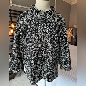 Talbots black and taupe jacket, size 16